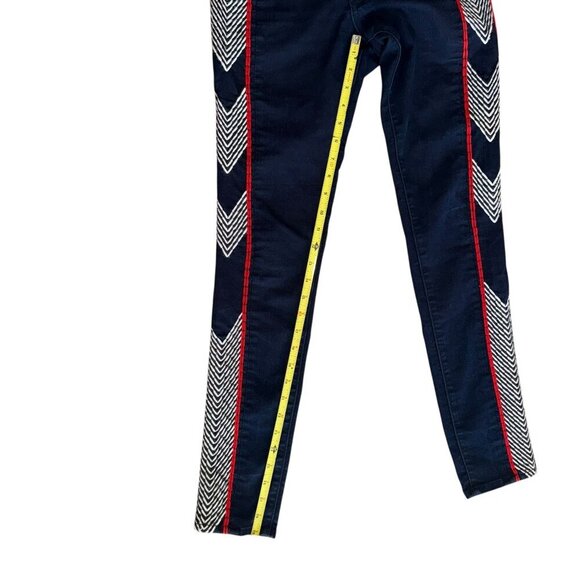 Rag & Bone Raja Midnight Womens Sz 27 Jeans Skinny Denim Boho Tribal Embroidered - Picture 3 of 9